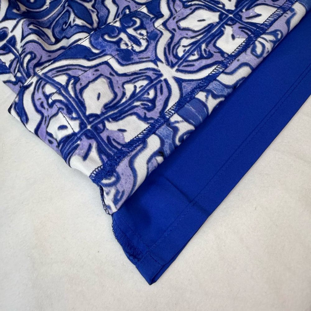 NWT The‎ Limited Blue and White Tile-Print Mini Dress - Picture 7 of 11